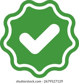 Symbolvektor für die Häkchenüberprüfung aktivieren. Zertifiziertes Kennzeichen
