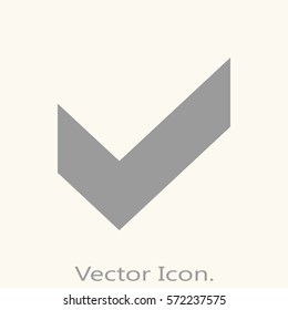 Check mark, tick, yes. icon isolated sign symbol and flat style for app, web and digital design. Vector illustration.
