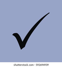 Check mark, tick, yes. icon isolated sign symbol and flat style for app, web and digital design. Vector illustration.
