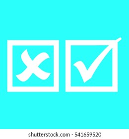 check mark, tick, yes, no, vote icon