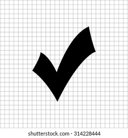 check mark, tick, yes, vote - vector icon