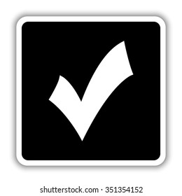 check mark; tick; yes; vote - black vector icon