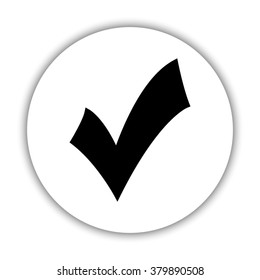 check mark; tick; yes; vote  - black vector icon