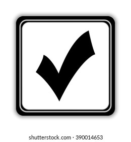 check mark; tick; yes; vote -  black vector icon