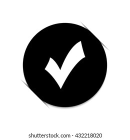 check mark; tick; yes; vote -  black vector icon