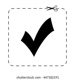check mark; tick; yes; vote  - black vector icon