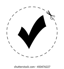 check mark; tick; yes; vote -  black vector icon