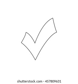 check mark; tick; yes; vote  - black vector icon