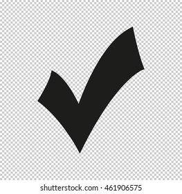 check mark; tick; yes; vote  - black vector icon