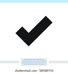 Check mark, tick, yes, vote vector icon.