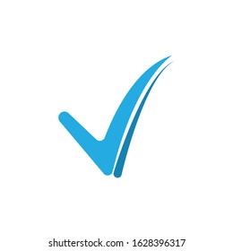 Check mark V Letter Logo Template