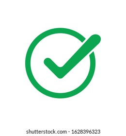 Check mark V Letter Logo Template
