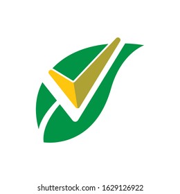 Check mark V Letter Logo Template