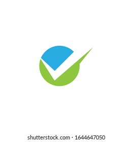Check mark or V Letter Logo Template