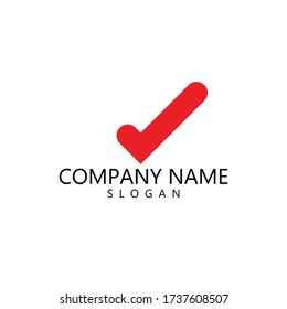 Check mark V Letter Logo Template