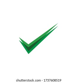 Check mark V Letter Logo Template