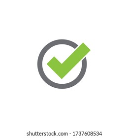 Check mark V Letter Logo Template