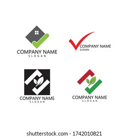 Check mark V Letter Logo Template