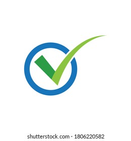 Logo-Vorlage für Zeichen V überprüfen