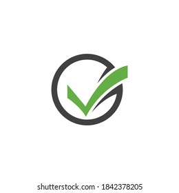 Logo-Vorlage für Zeichen V überprüfen