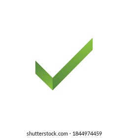 Check mark V Letter Logo Template