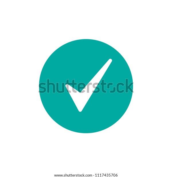 Check Mark Valid Seal Icon White Stock Vector Royalty Free Shutterstock