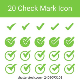 Check Mark, Valid, Yes, Confirmation, Okey, Positive checked, confirm, Acceptance in checklist, icon set