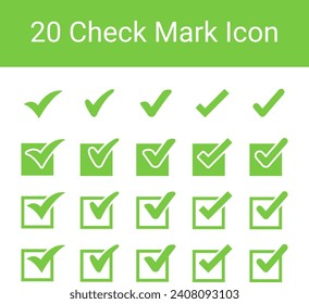 Check Mark, Valid, Yes, Confirmation, Okey, Positive checked, confirm, Acceptance in checklist, icon set