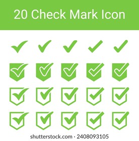 Check Mark, Valid, Yes, Confirmation, Okey, Positive checked, confirm, Acceptance in checklist, icon set