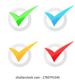Check mark vector design illustration isoalted on white background