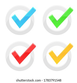 Check mark vector design illustration isoalted on white background