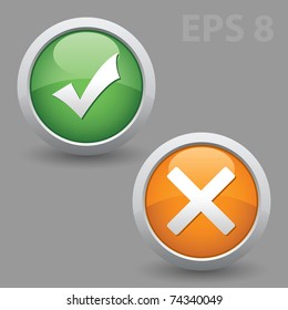 Check mark. Vector EPS version 8.
