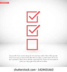 check mark vector icon 10 eps , Lorem ipsum Flat design
