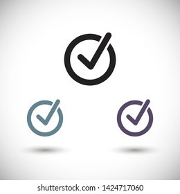 check mark vector icon 10 eps , Lorem ipsum Flat design