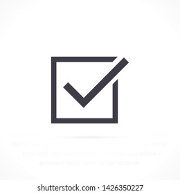 check mark vector icon 10 eps , Lorem ipsum Flat design