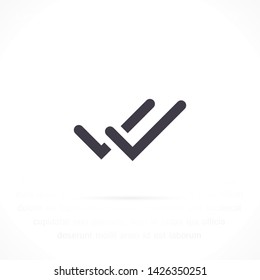 check mark vector icon 10 eps , Lorem ipsum Flat design