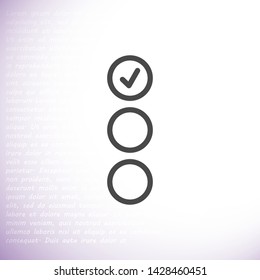 check mark vector icon 10 eps , Lorem ipsum Flat design