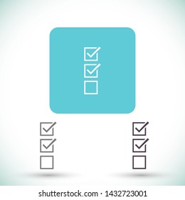 check mark vector icon 10 eps , Lorem ipsum Flat design