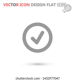 check mark vector icon 10 eps , Lorem ipsum Flat design