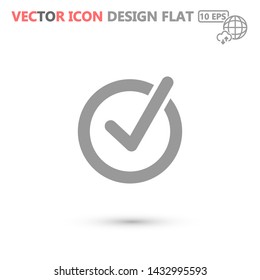 check mark vector icon 10 eps , Lorem ipsum Flat design