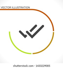 check mark vector icon 10 eps , Lorem ipsum Flat design