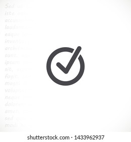 check mark vector icon 10 eps , Lorem ipsum Flat design