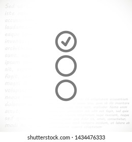 check mark vector icon 10 eps , Lorem ipsum Flat design