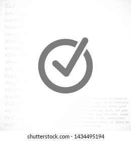 check mark vector icon 10 eps , Lorem ipsum Flat design
