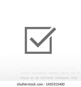check mark vector icon 10 eps , Lorem ipsum Flat design