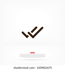 check mark vector icon 10 eps , Lorem ipsum Flat design