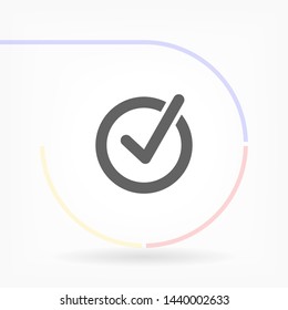 check mark vector icon 10 eps , Lorem ipsum Flat design