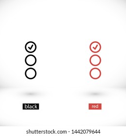 check mark vector icon 10 eps , Lorem ipsum Flat design