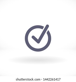 check mark vector icon 10 eps , Lorem ipsum Flat design