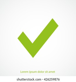Check mark vector icon	
